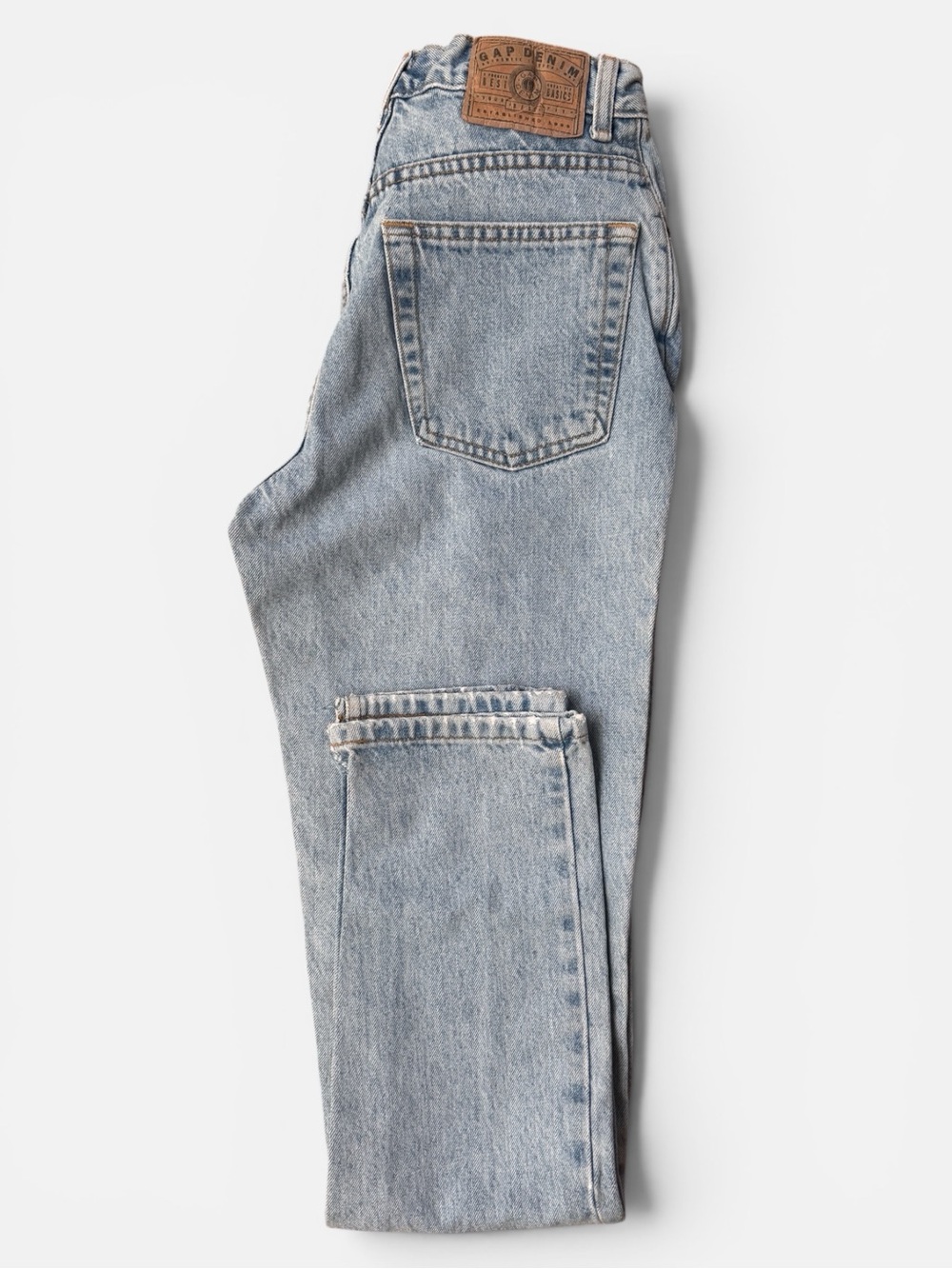 VTG 90s GAP Slim Fit Mom Jeans Light Wash High Rise Size 6 Long / Size 27